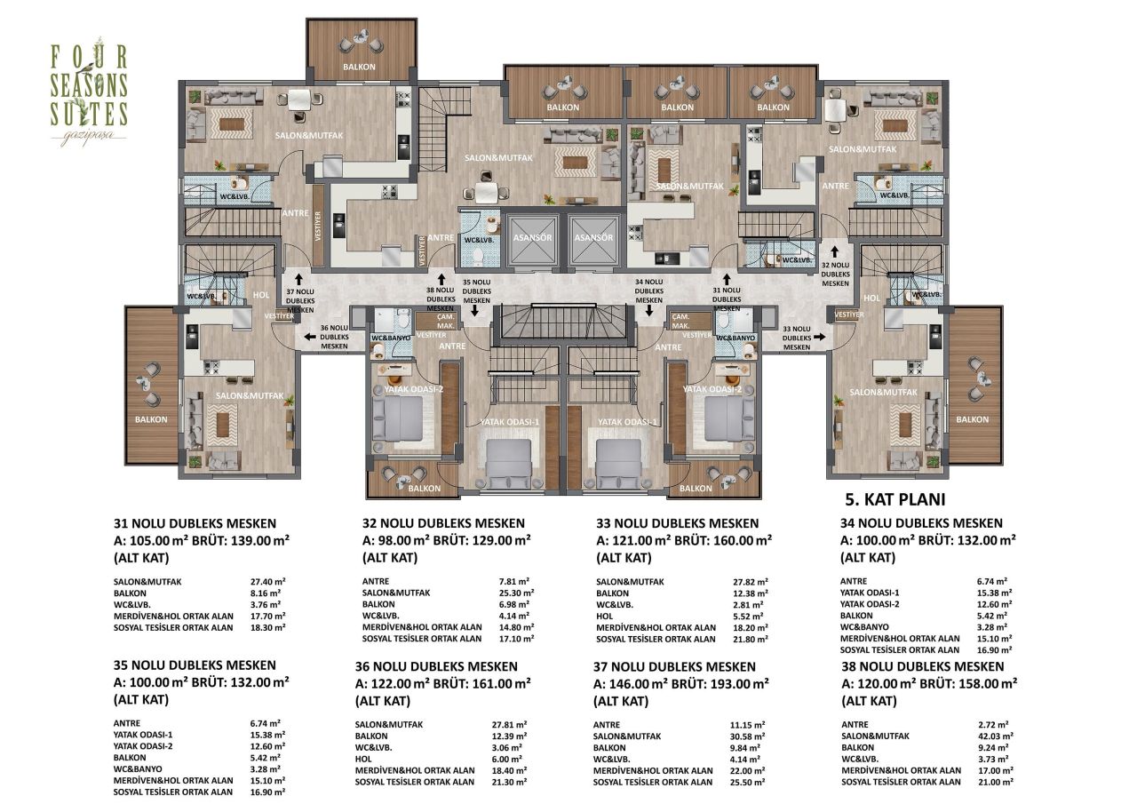 Пентхаус в Алании, Турция, 129 м² - фото 11
