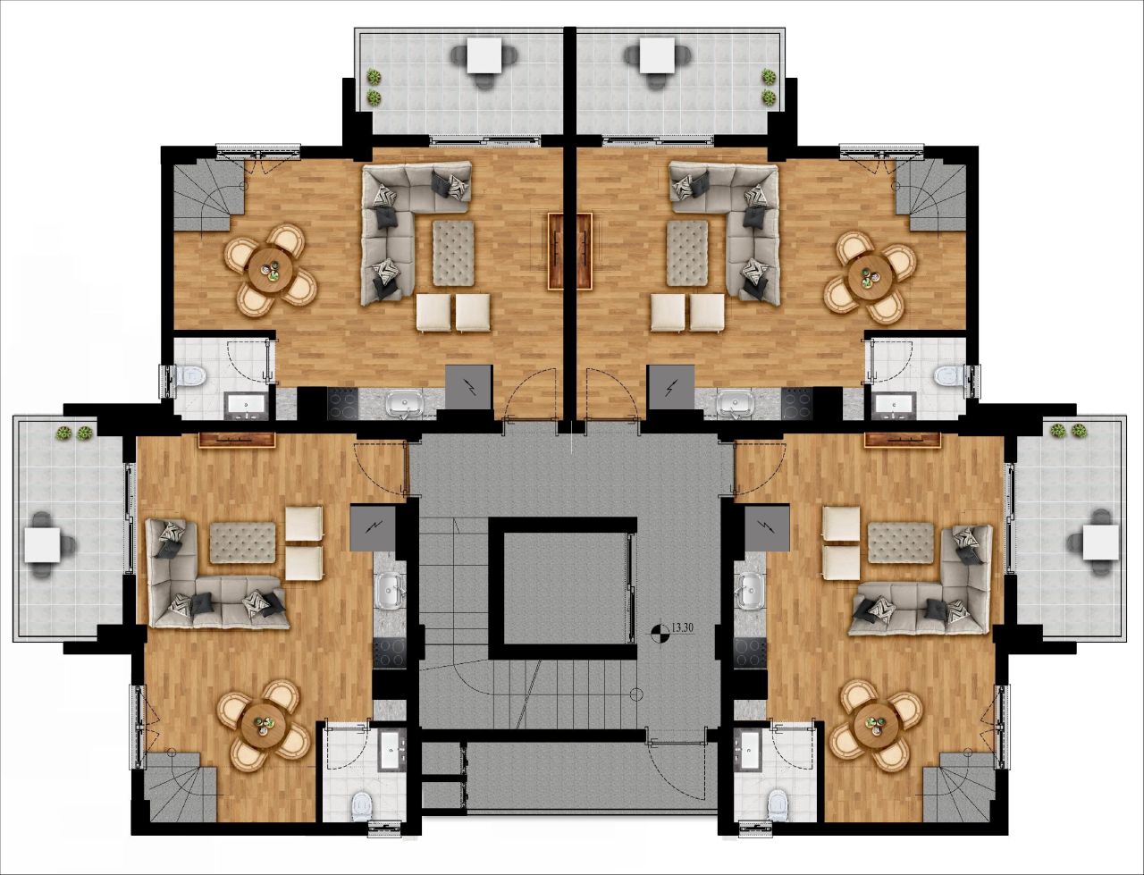 Пентхаус в Авсалларе, Турция, 105 м² - фото 14