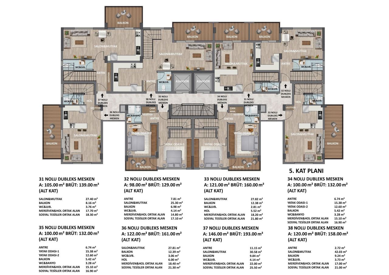 Квартира в Алании, Турция, 62 м² - фото 14
