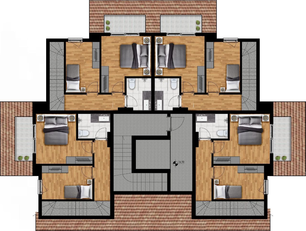 Пентхаус в Авсалларе, Турция, 105 м² - фото 15