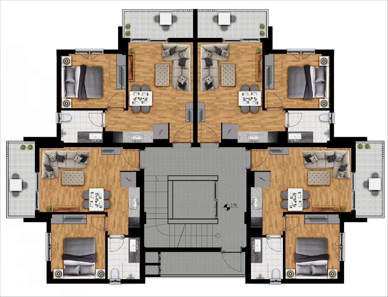 Пентхаус в Авсалларе, Турция, 105 м² - фото 16
