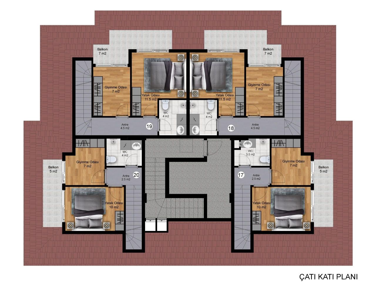 Пентхаус в Авсалларе, Турция, 105 м² - фото 19