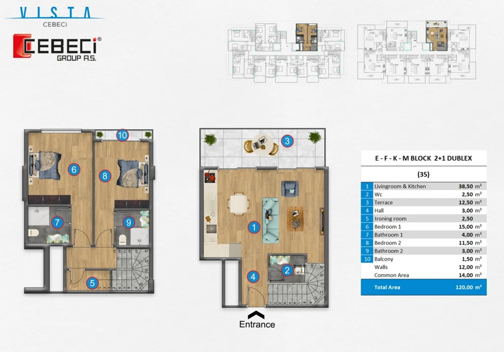 Апартаменты в Кестеле, Турция, 61 м² - фото 4
