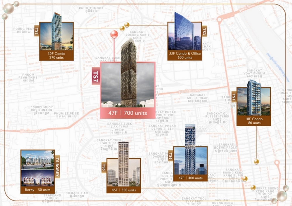 Апартаменты в Пномпене, Камбоджа, 76 м² - фото 16