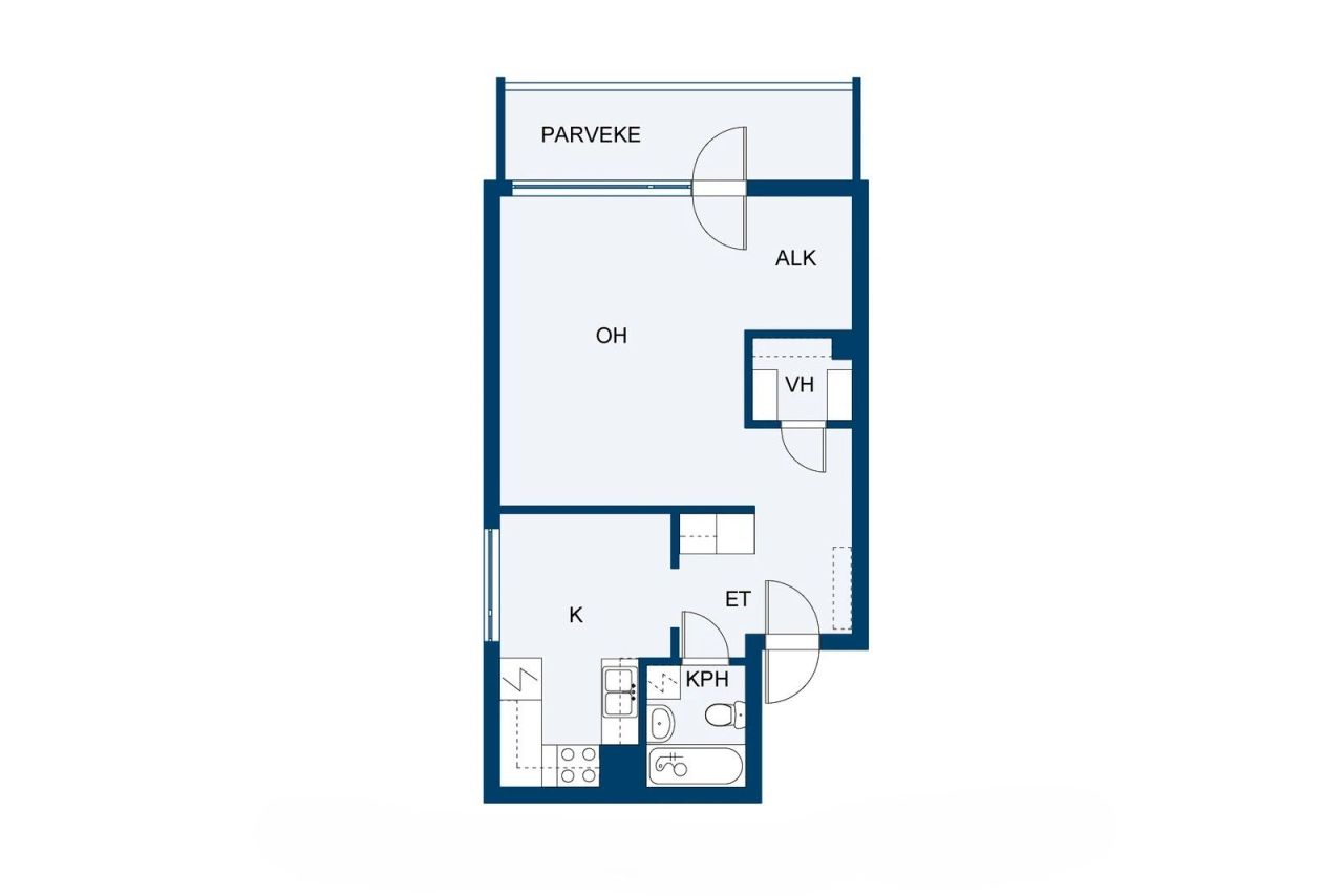 Квартира в Иматре, Финляндия, 43.4 м² - фото 2
