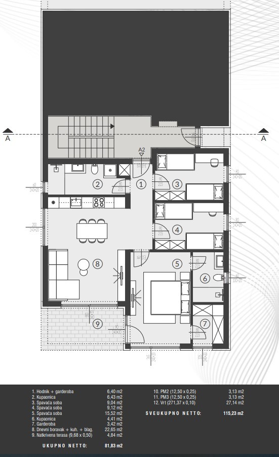 Квартира в Фажане, Хорватия, 81.83 м² - фото 8