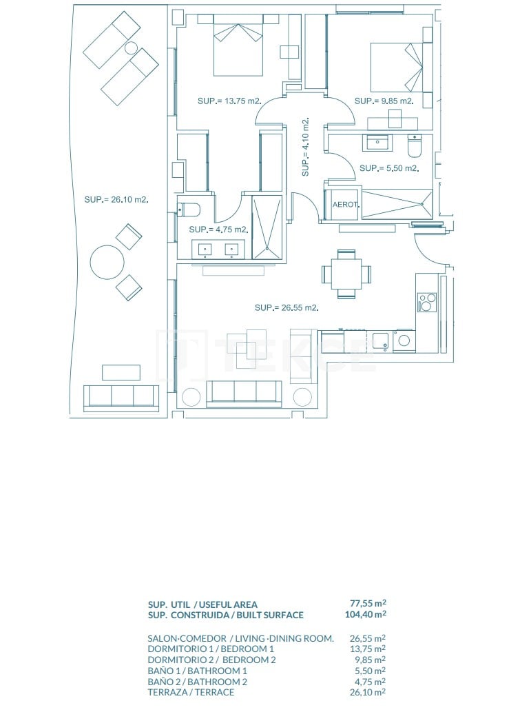 Пентхаус в Михасе, Испания, 80 м² - фото 8