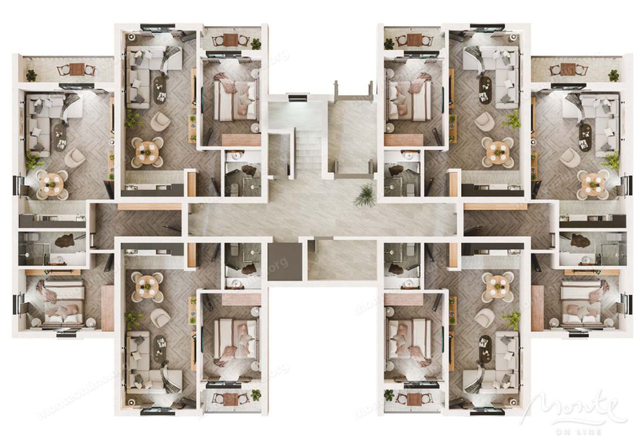 Апартаменты в Радановичах, Черногория, 48.5 м² - фото 17