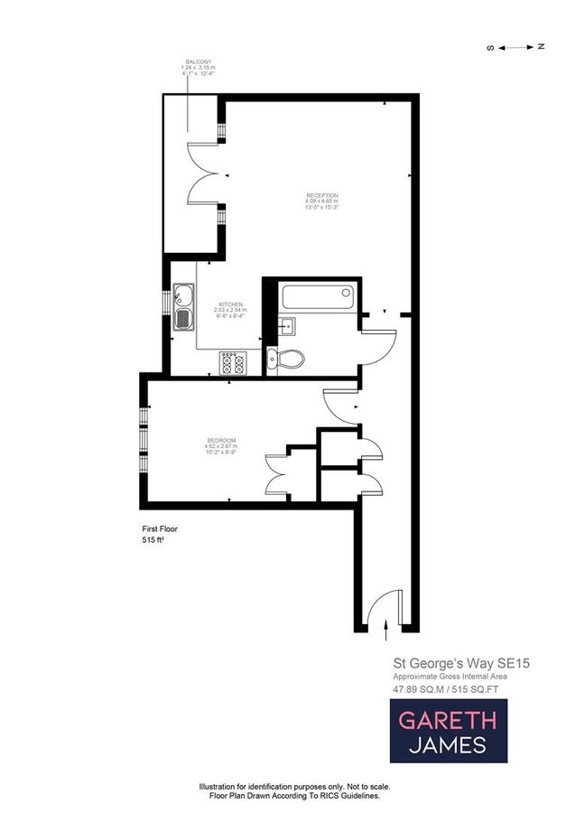 Квартира в Лондоне, Великобритания, 48 м² - фото 11