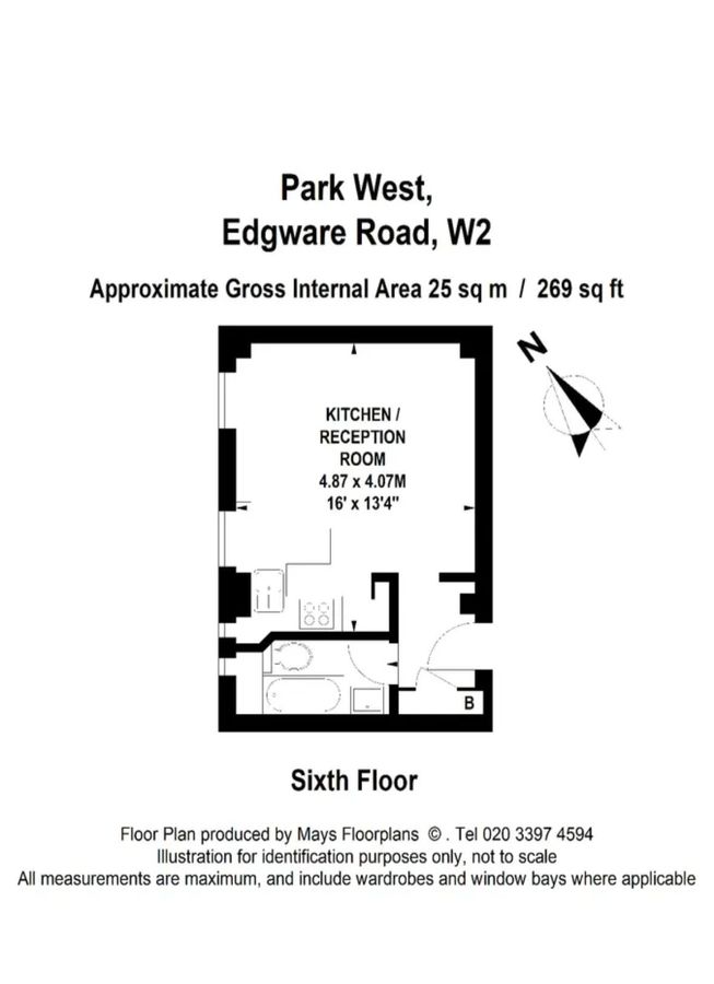Квартира в Лондоне, Великобритания, 25 м² - фото 12