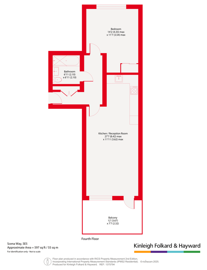 Квартира в Лондоне, Великобритания, 55 м² - фото 18