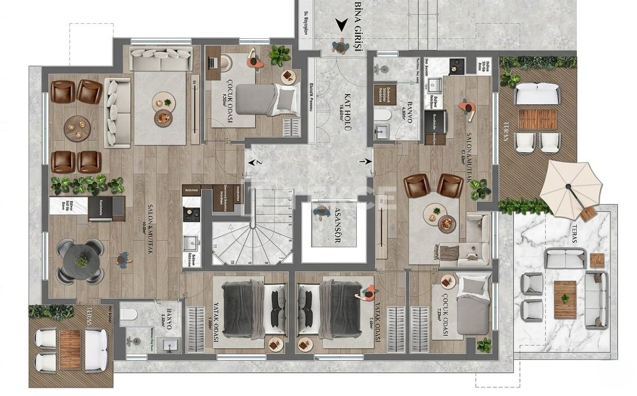 Апартаменты в Анталии, Турция, 49 м² - фото 14
