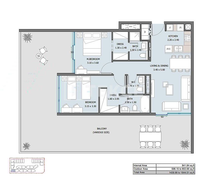 Апартаменты Масдар Сити, ОАЭ, 140 м² - фото 19
