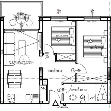 Квартира в Пуле, Хорватия, 54.25 м² - фото 1
