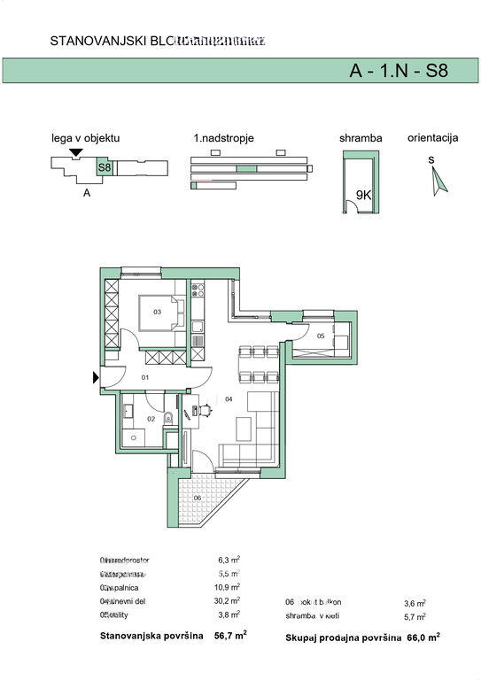 Квартира в Любляне, Словения, 66 м² - фото 6