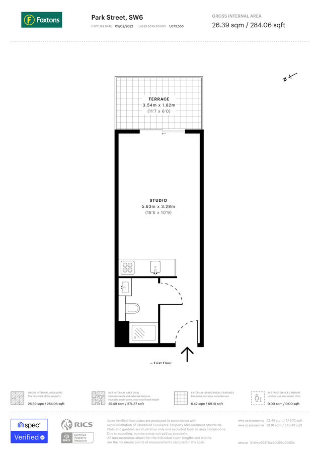 Квартира в Лондоне, Великобритания, 26 м² - фото 9
