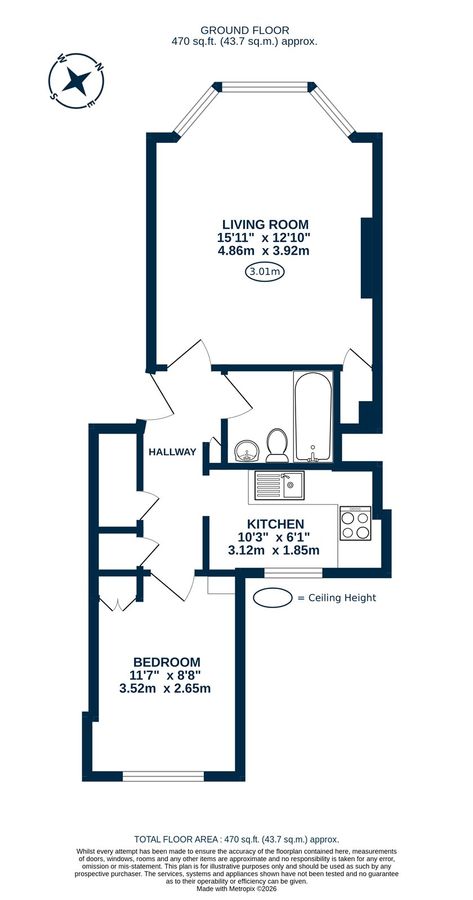 Квартира в Лондоне, Великобритания, 44 м² - фото 13