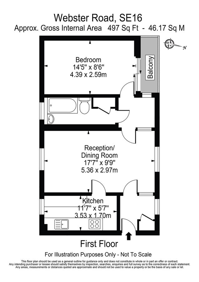 Квартира в Лондоне, Великобритания, 46 м² - фото 13