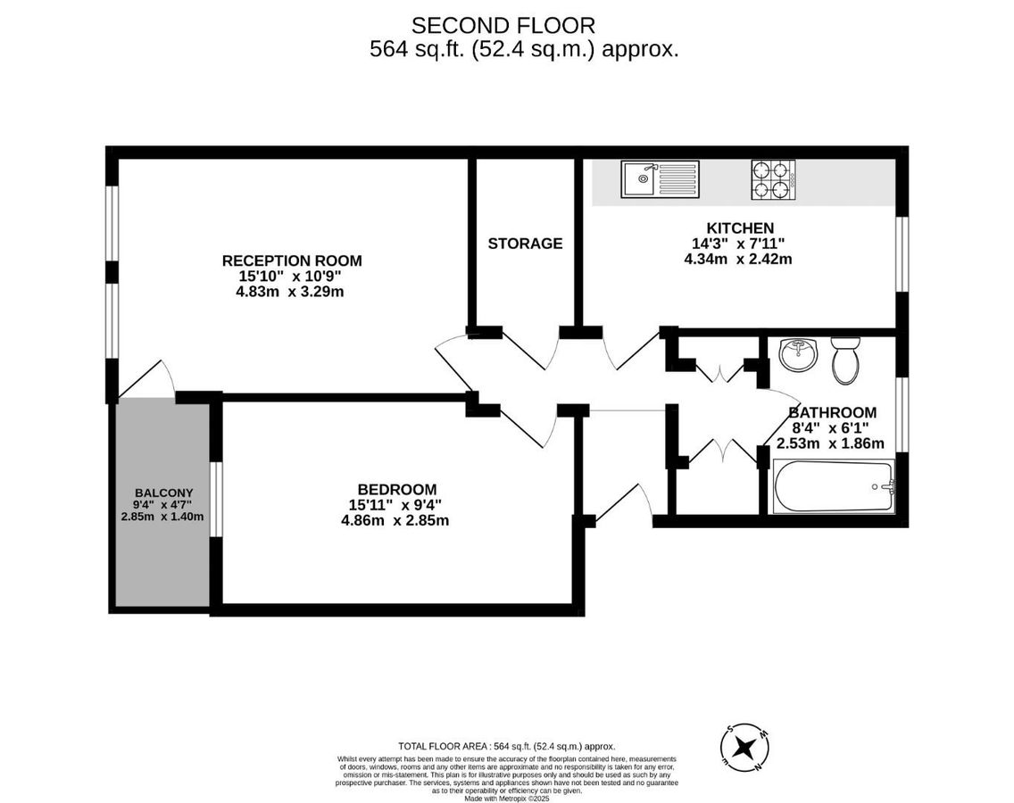 Квартира в Лондоне, Великобритания, 52 м² - фото 14