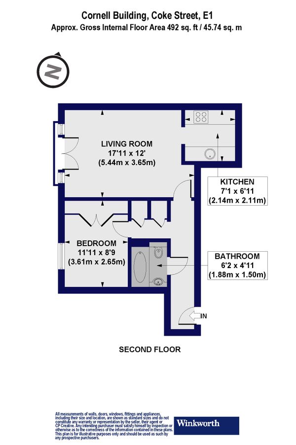 Квартира в Лондоне, Великобритания, 46 м² - фото 15