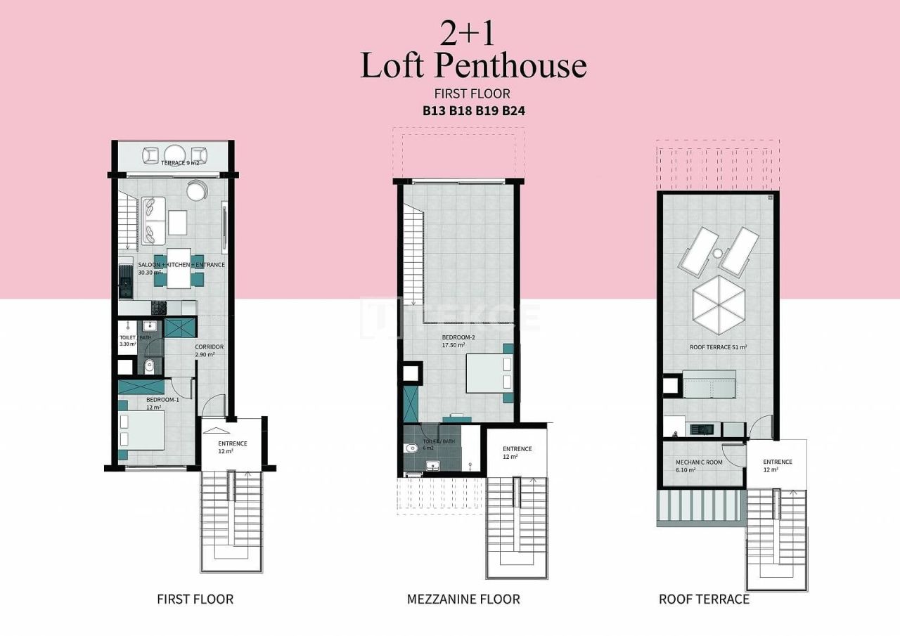 Пентхаус в Кирении, Кипр, 73 м² - фото 9