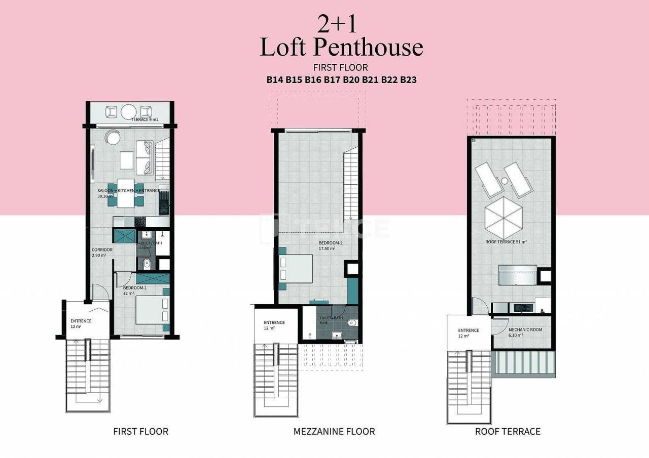 Пентхаус в Кирении, Кипр, 73 м² - фото 10