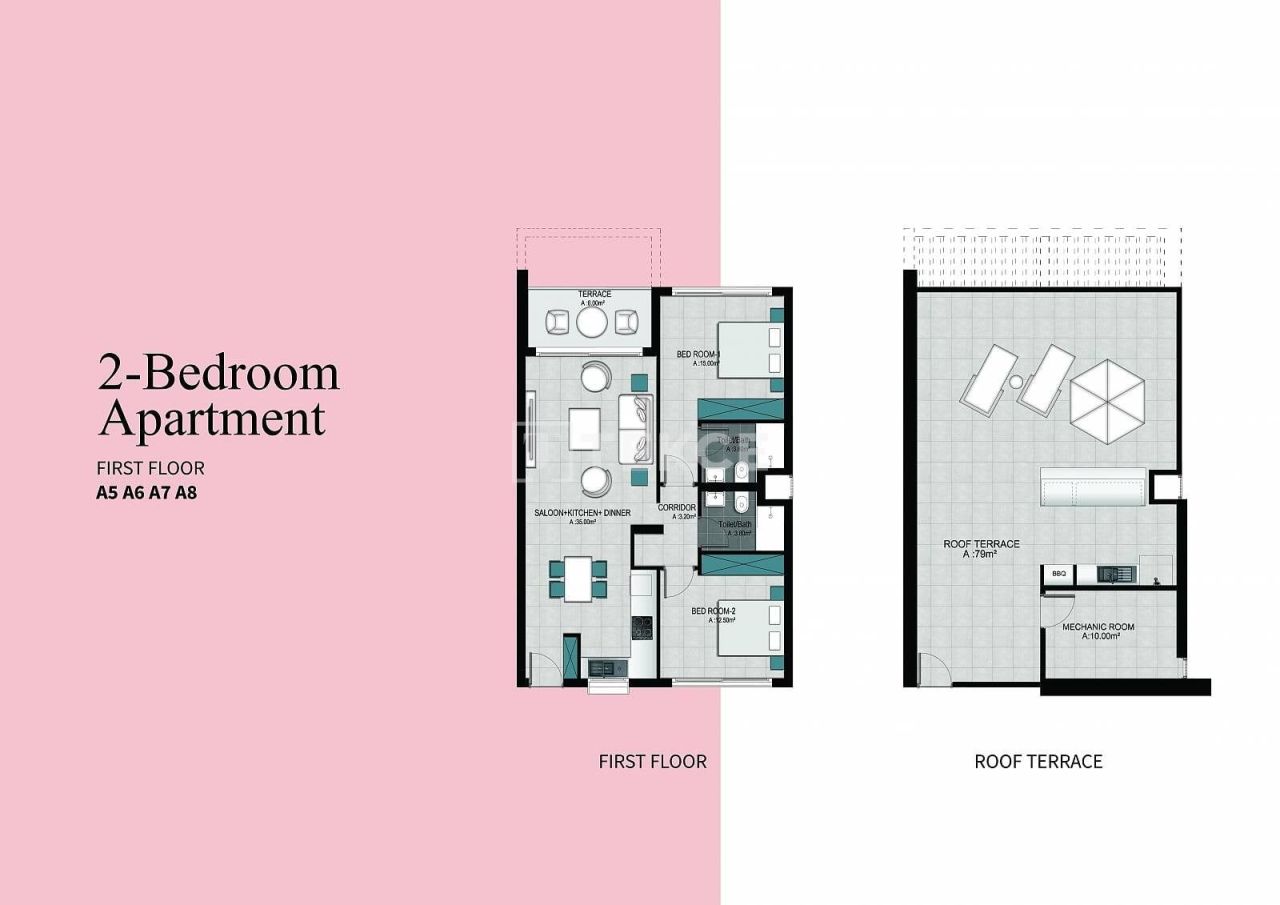 Пентхаус в Кирении, Кипр, 73 м² - фото 13