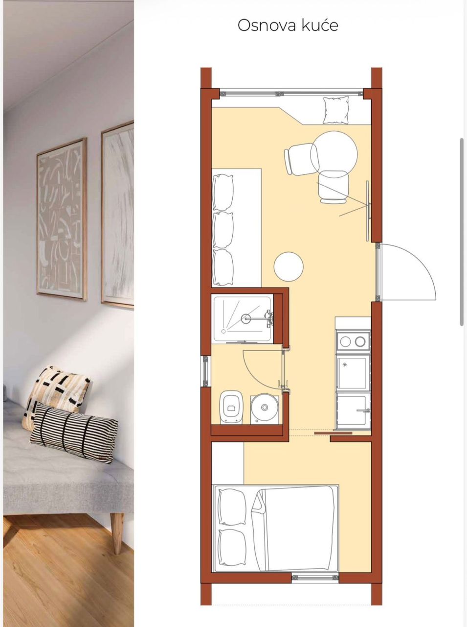 Дом в Жабляке, Черногория, 24 м² - фото 4