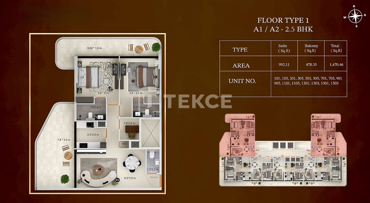 Апартаменты Джебель-Али Вилладж, ОАЭ, 166 м² - фото 15