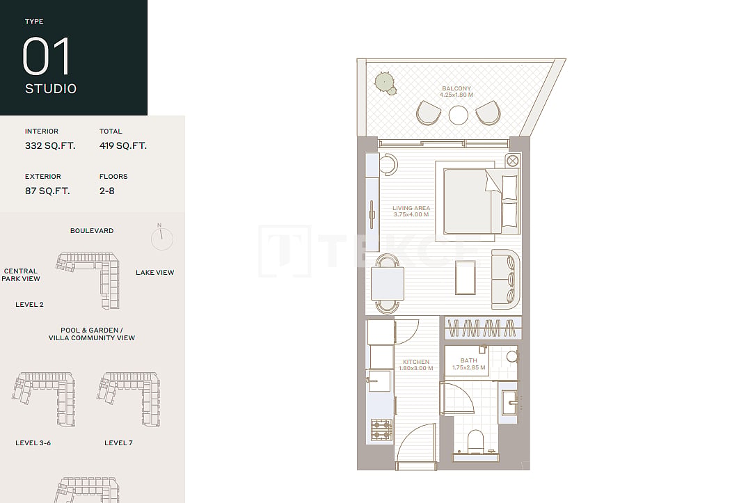 Апартаменты в Дубае, ОАЭ, 120 м² - фото 16