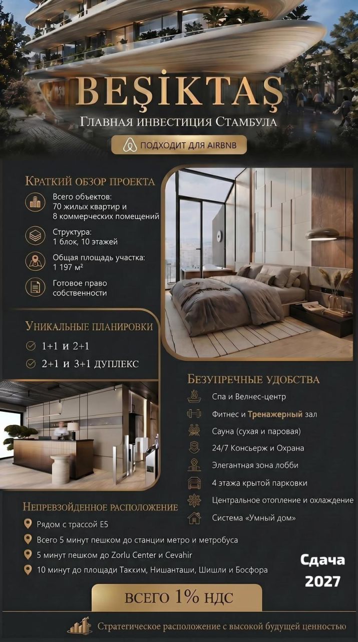 Квартира в Стамбуле, Турция, 67.6 м² - фото 1