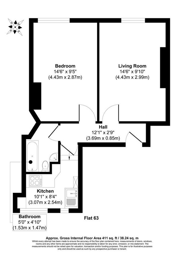 Квартира в Лондоне, Великобритания, 38 м² - фото 7