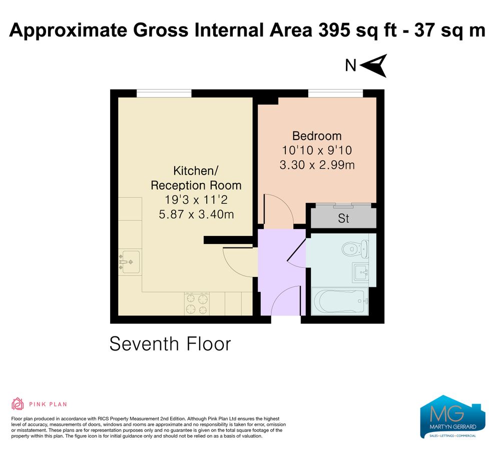 Квартира в Лондоне, Великобритания, 37 м² - фото 11