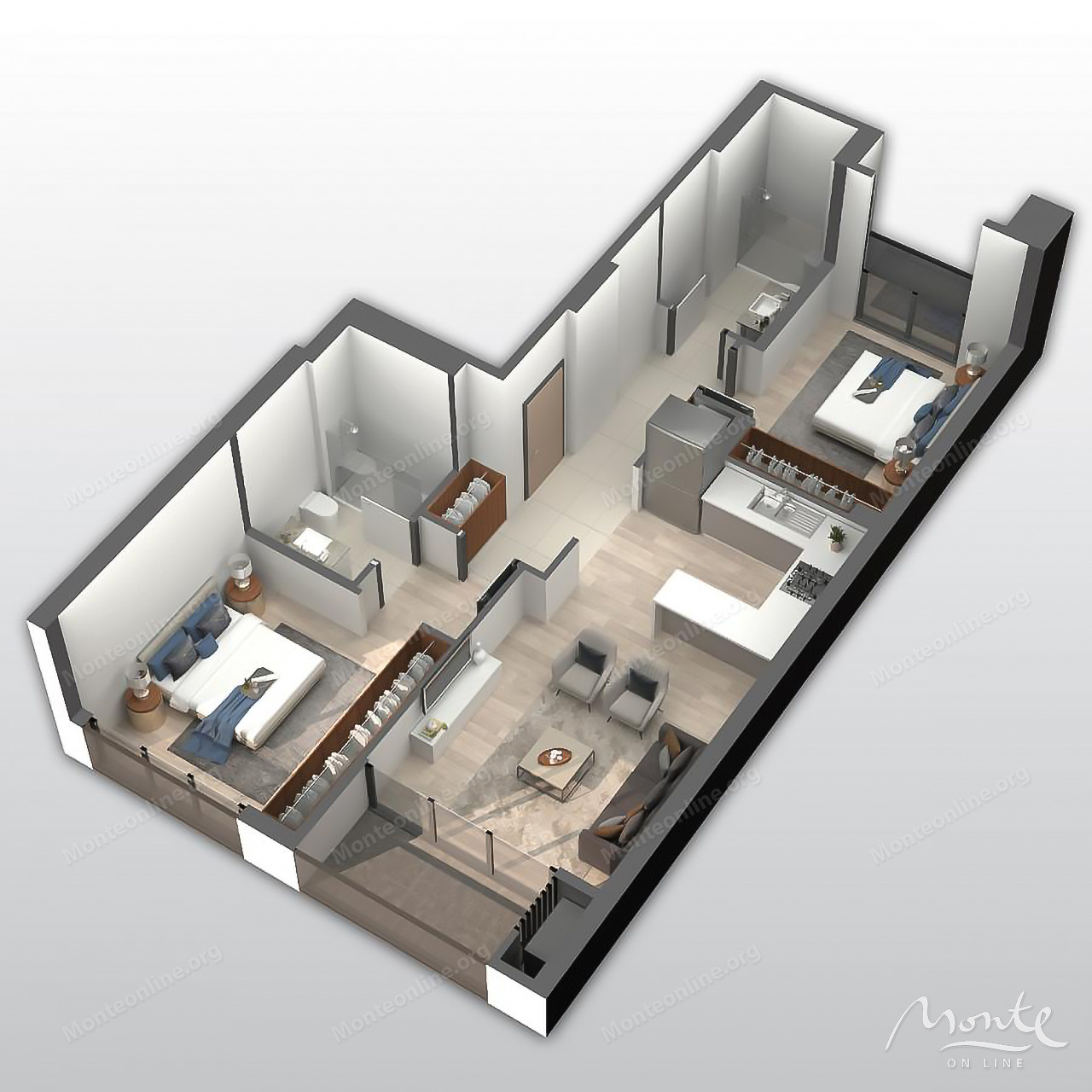 Апартаменты в Баре, Черногория, 71.45 м² - фото 9