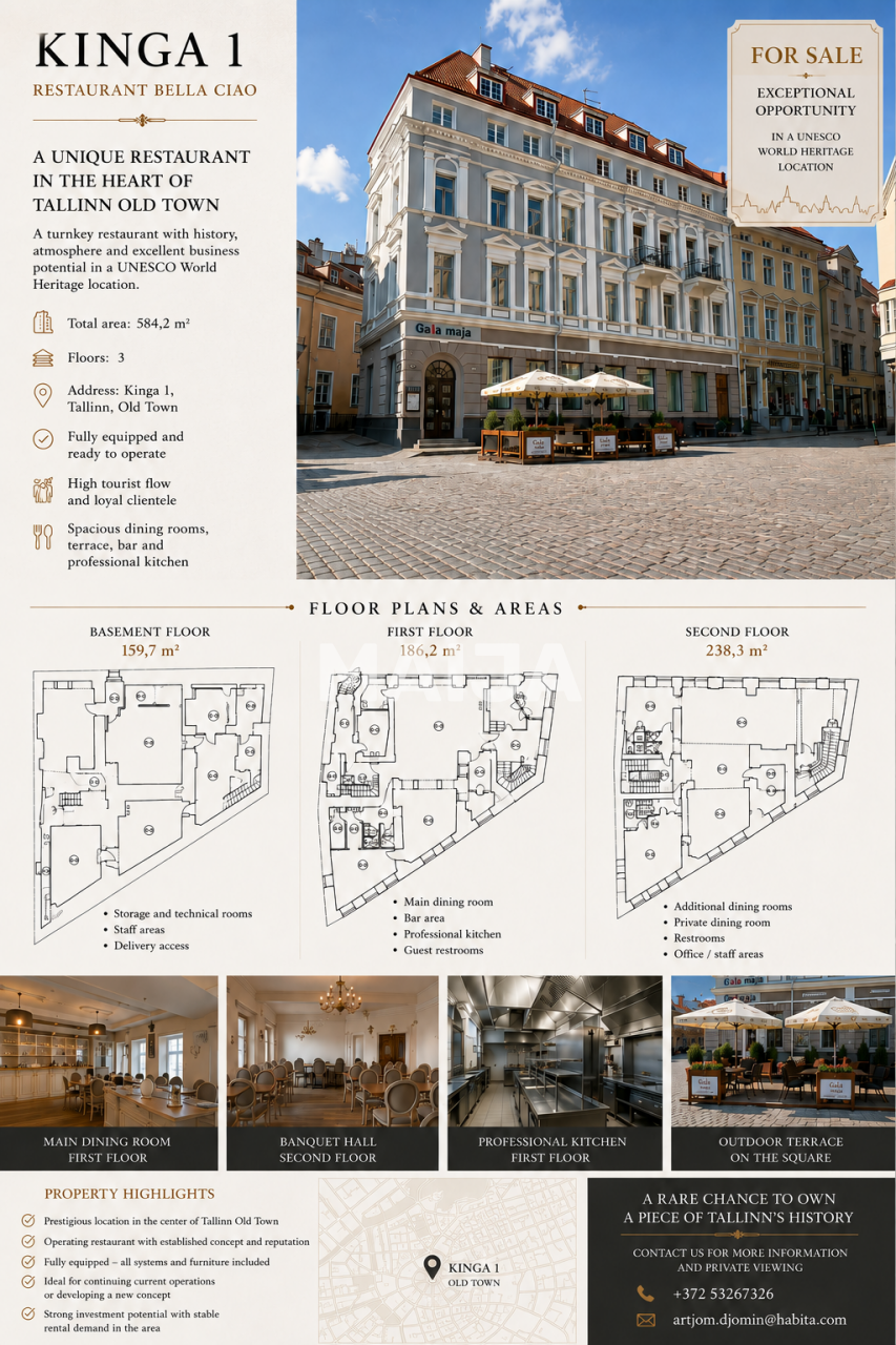 Кафе, ресторан в Таллине, Эстония, 584.2 м² - фото 2