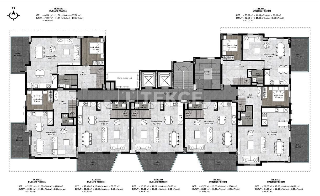 Пентхаус в Алании, Турция, 120 м² - фото 11