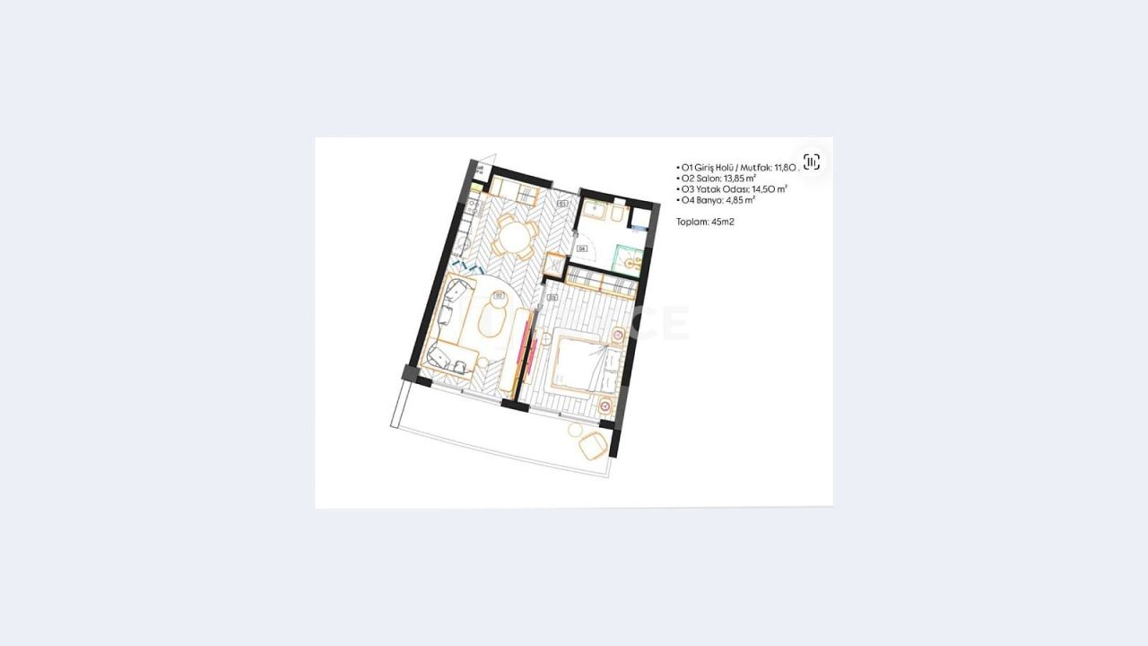 Апартаменты в Анталии, Турция, 55 м² - фото 16