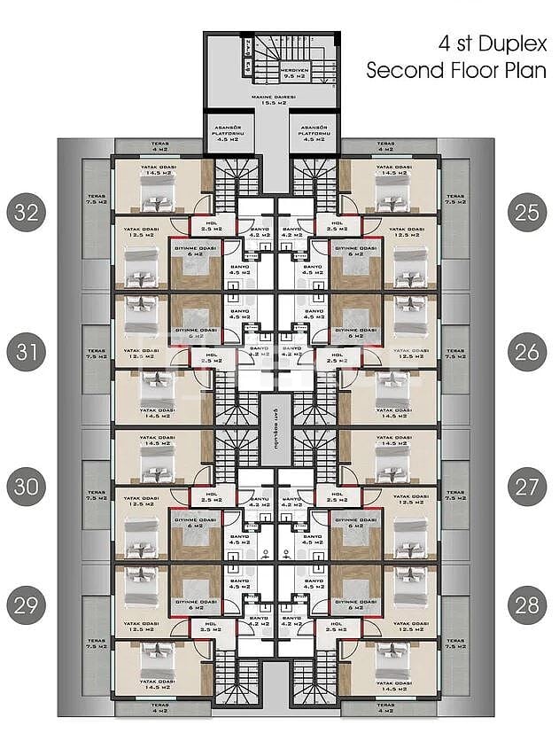 Апартаменты в Алании, Турция, 57 м² - фото 18