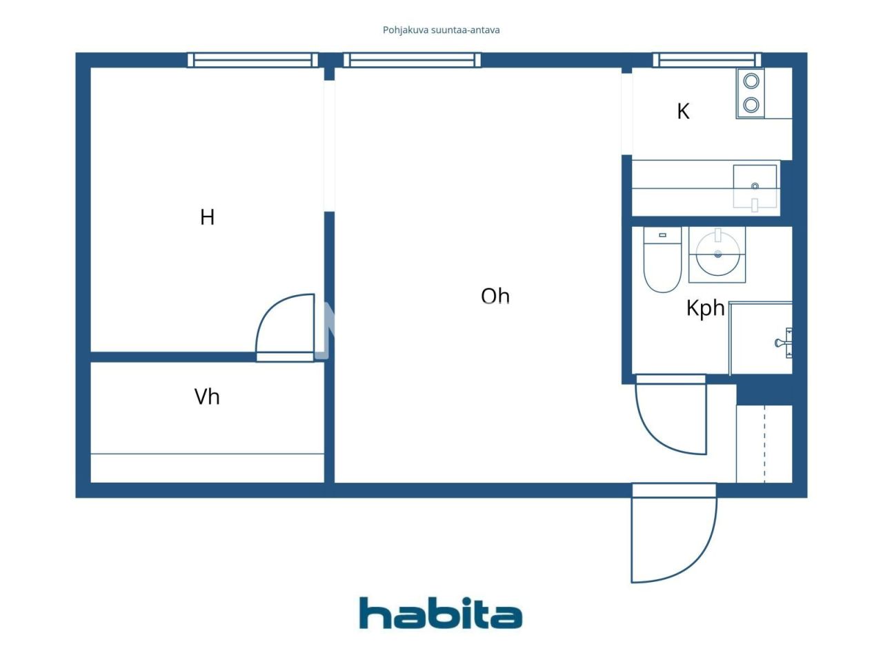 Апартаменты в Хельсинки, Финляндия, 36 м² - фото 2