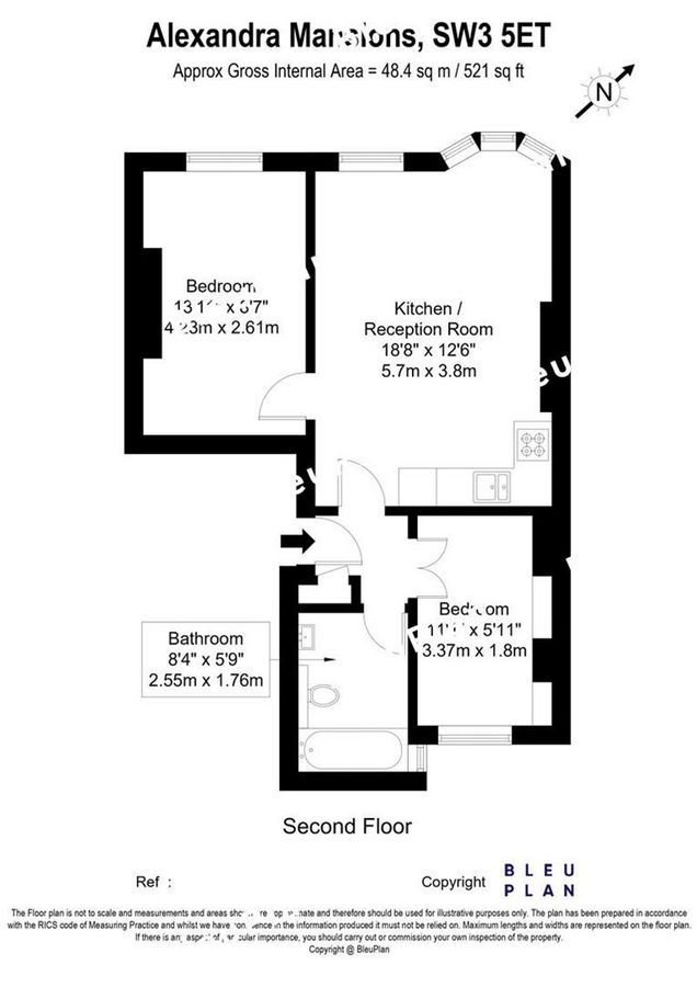 Квартира в Лондоне, Великобритания, 48 м² - фото 12