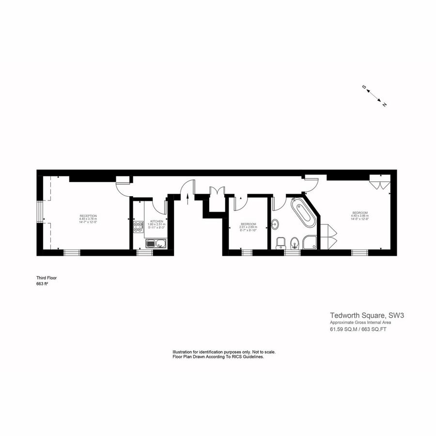 Квартира в Лондоне, Великобритания, 62 м² - фото 12