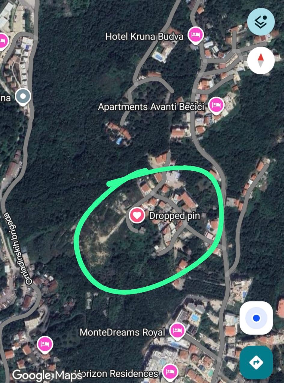 Земля в Бечичи, Черногория, 984 м² - фото 2