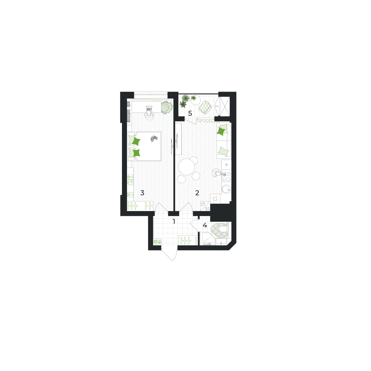 Студия в Гяндже, Азербайджан, 62.2 м² - фото 1