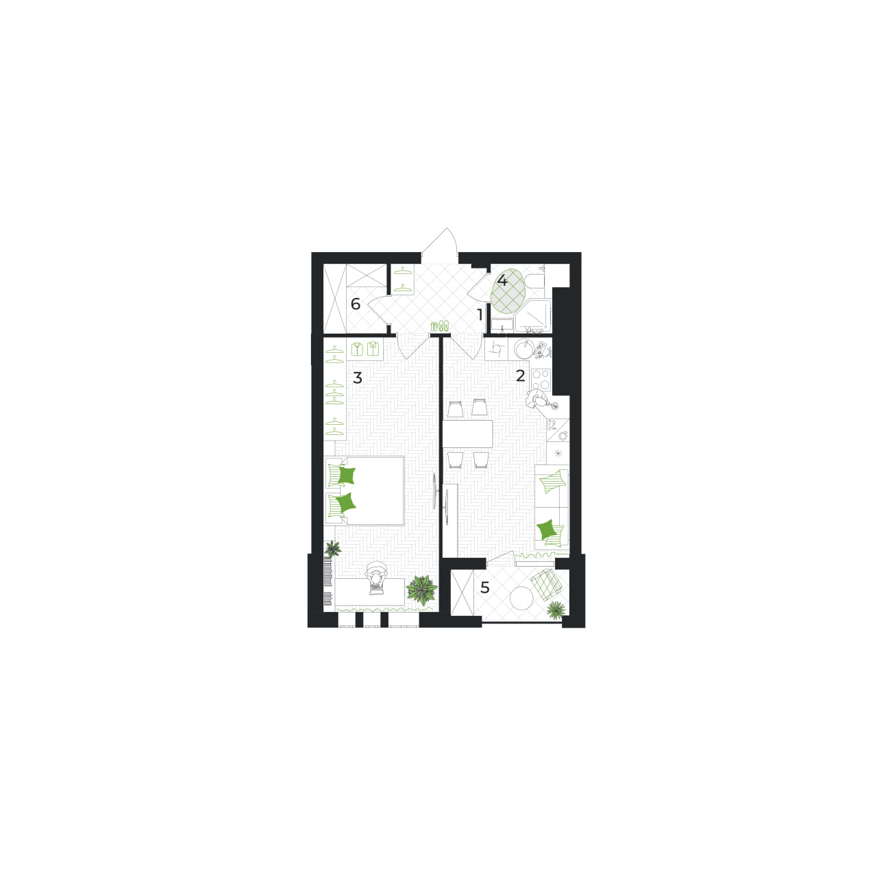 Студия в Гяндже, Азербайджан, 64.5 м² - фото 1