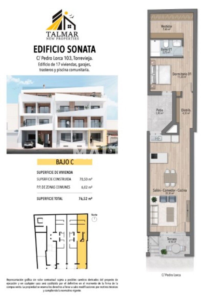 Апартаменты в Торревьехе, Испания, 70.5 м² - фото 2