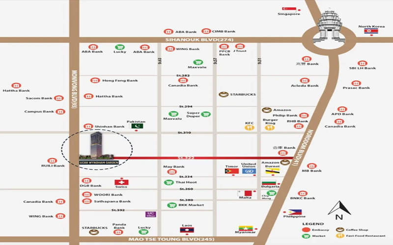 Апартаменты в Пномпене, Камбоджа, 45 м² - фото 3