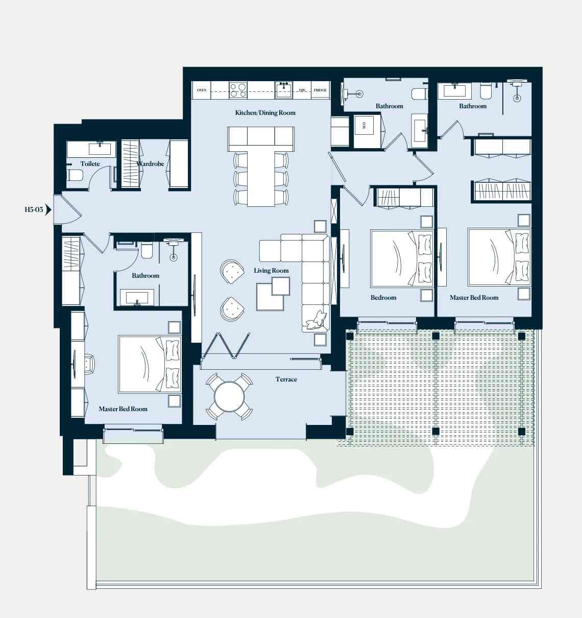 Квартира на полуострове Луштица, Черногория, 138.29 м² - фото 14