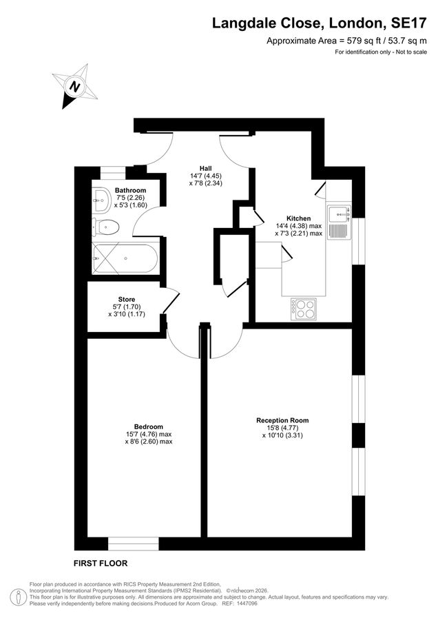 Квартира в Лондоне, Великобритания, 54 м² - фото 14
