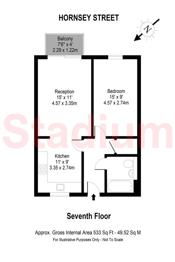 Квартира в Лондоне, Великобритания, 50 м² - фото 11