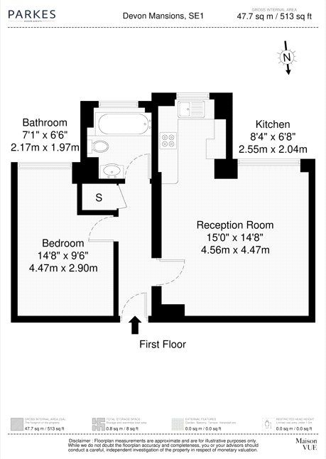 Квартира в Лондоне, Великобритания, 48 м² - фото 16